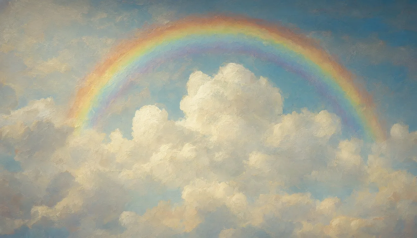 Cartoon Cloud With A Rainbow