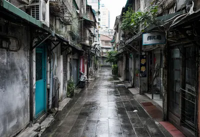 Taipei Alley in the rain