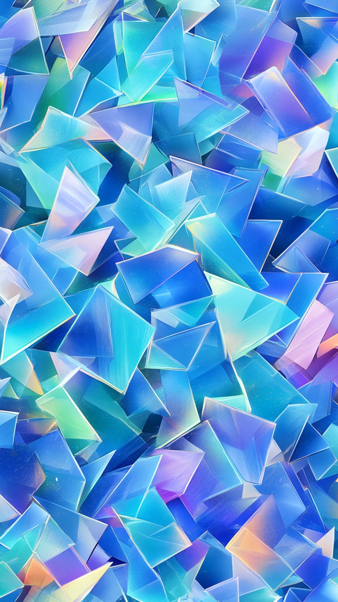 Glass Geometric Shapes with subtle grain