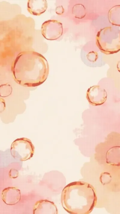 Iridescent Bubbles in a warm palette