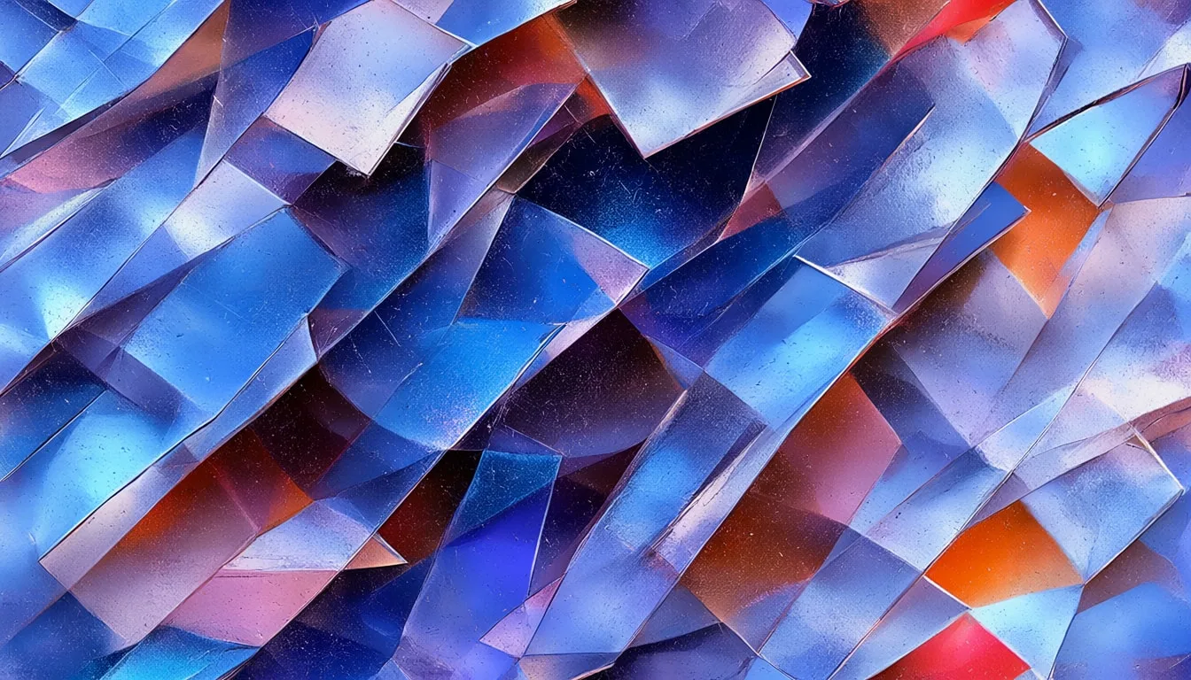 Glass Geometric Shapes with subtle grain