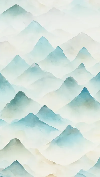 ภูเขาสีน้ำในจานสีอ่อน
