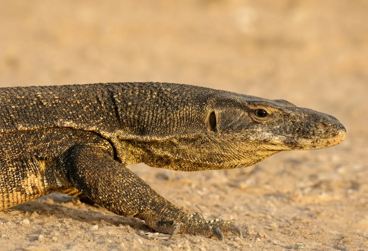 Monitor Lizard at golden hour