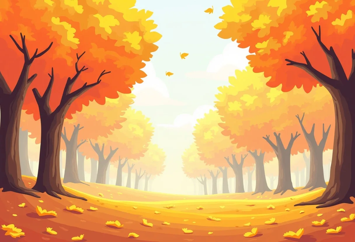 Drift Of Autumn Leaves Digital Illustration