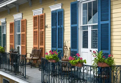 New Orleans Balcony from above Digital Illustration