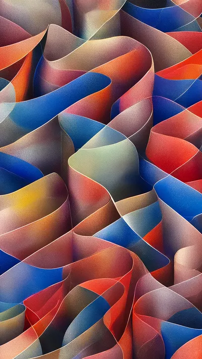 Folded Ribbon Shapes with subtle grain