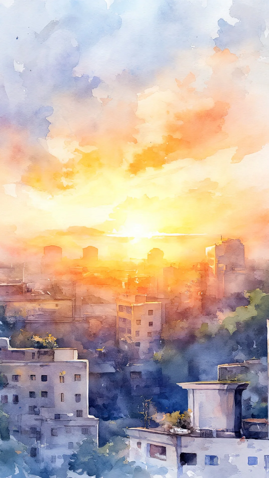 Anime Rooftop Sunset