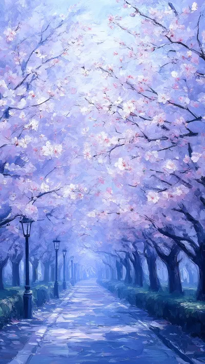 อนิเมะ Cherry Blossom Street ในพาเลตต์สุดเท่