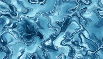 Liquid Metal Blob in a cool palette