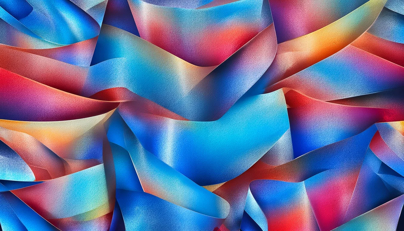 Folded Ribbon Shapes with subtle grain
