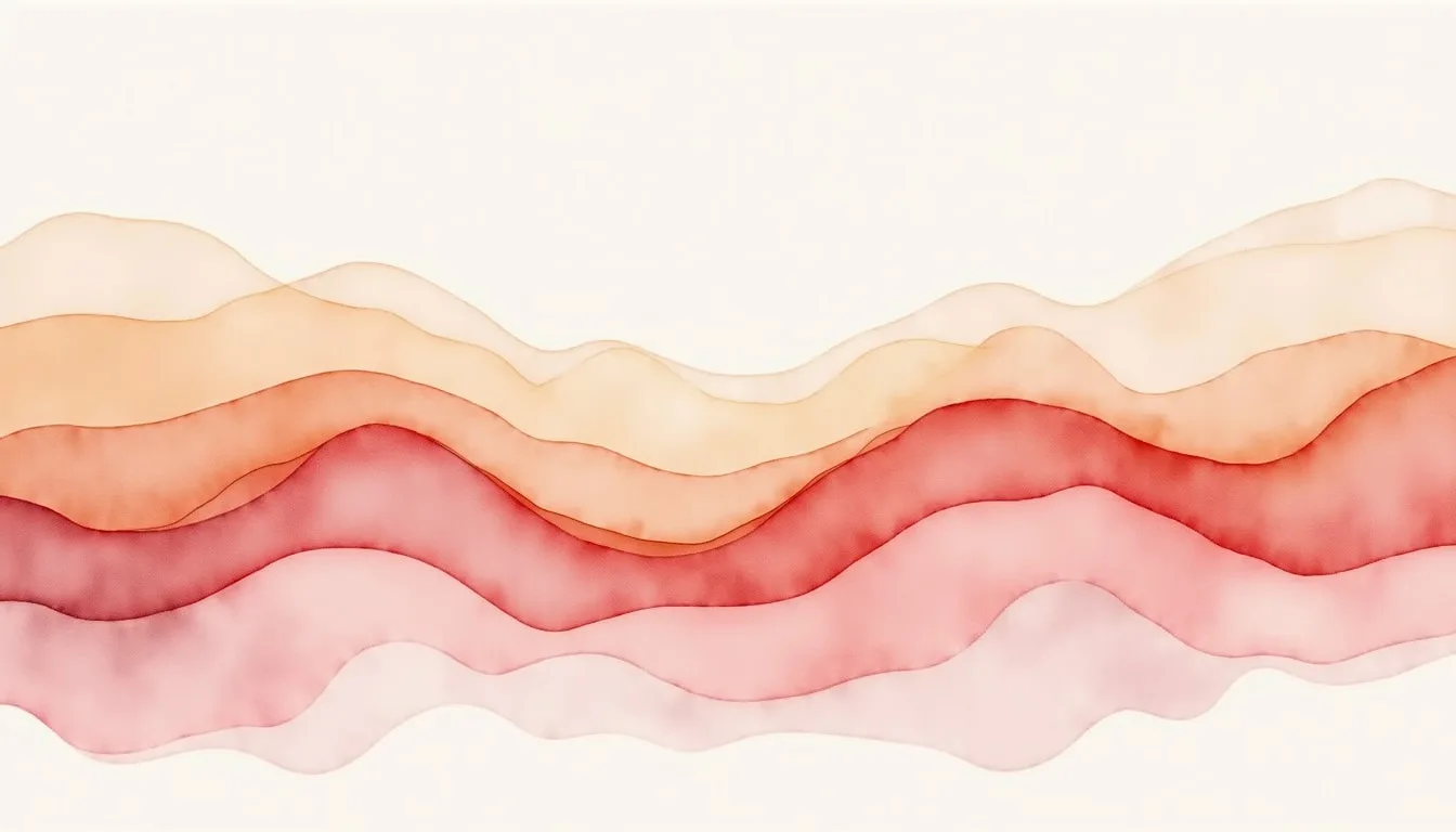 เส้นภูมิประเทศในจานสีอบอุ่น