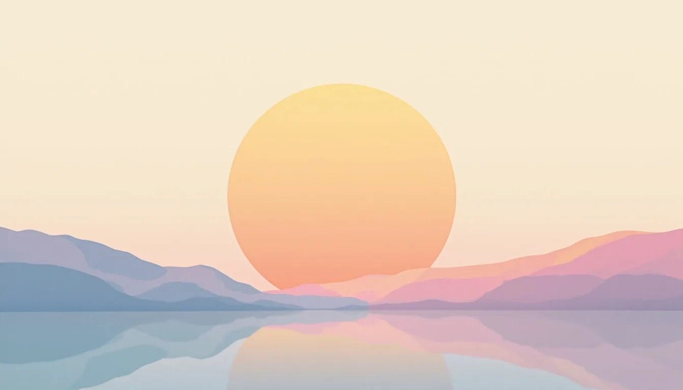 Minimal Sun Circle ในพาเลทท์สีอ่อน