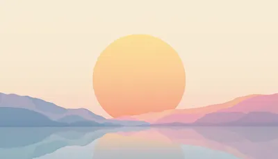 Minimal Sun Circle ในพาเลทท์สีอ่อน