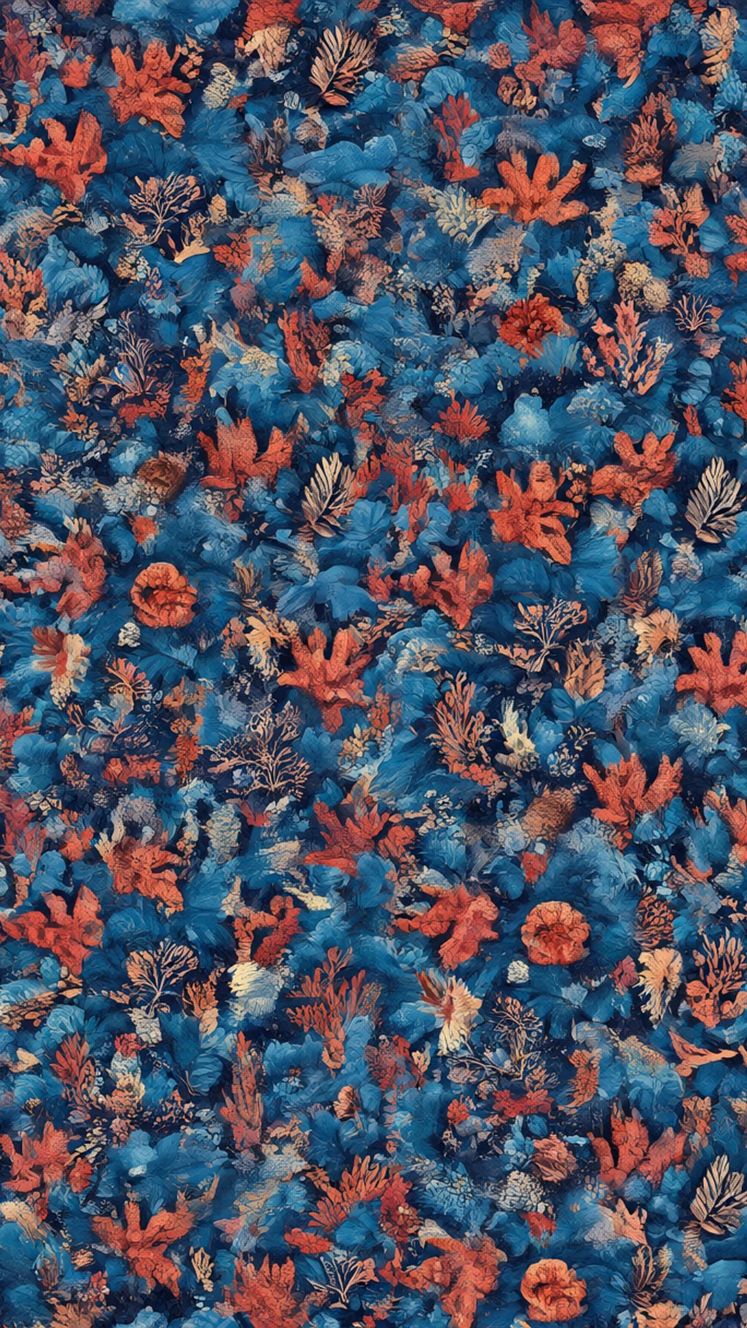 Coral Reef Abstract in a deep palette