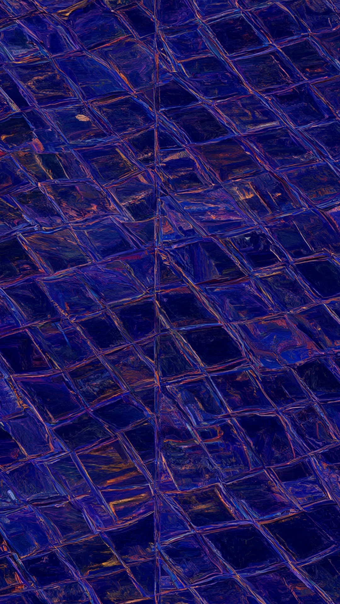 Neon Grid Horizon in an oil painting style