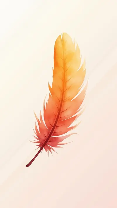 Feather Macro Gradient in a warm palette