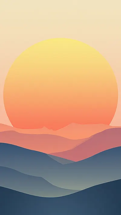 Retro Sun Gradient in a soft palette