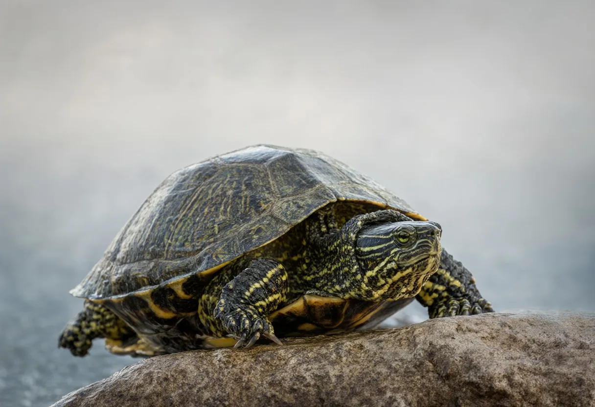 Terrapin in gentle mist