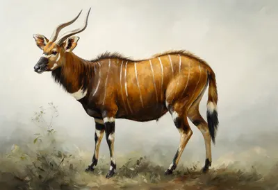Bongo in gentle mist Oil Painting