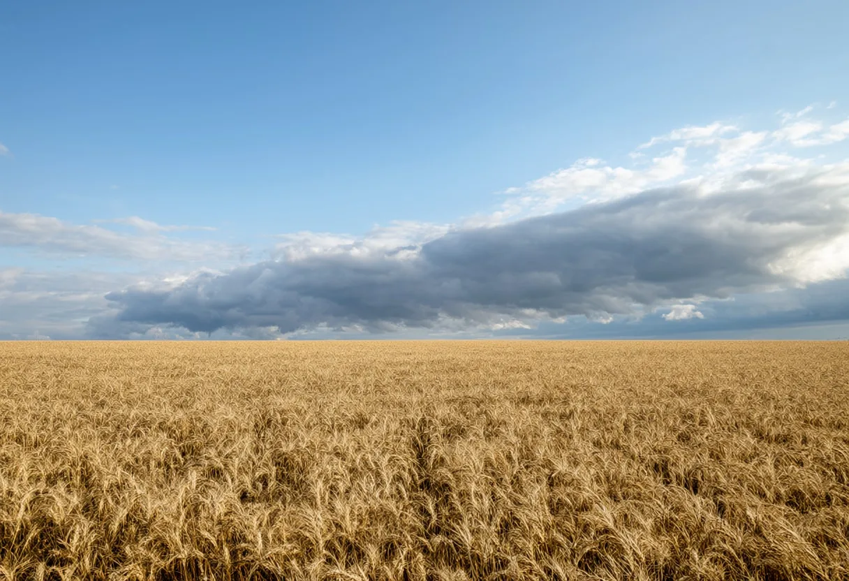 Wheat Field Under Storm Light