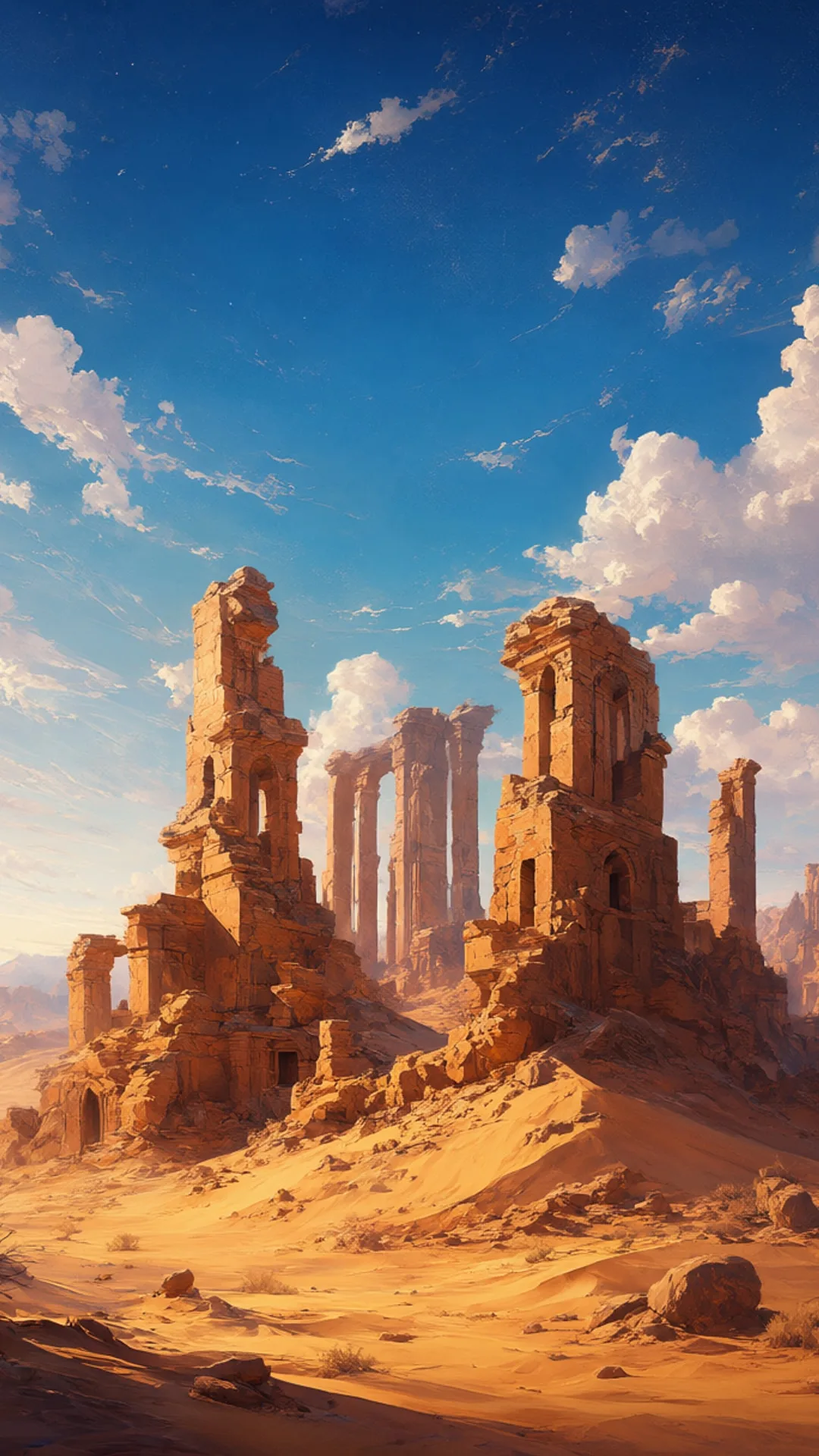Fantasy Desert Ruins with subtle grain