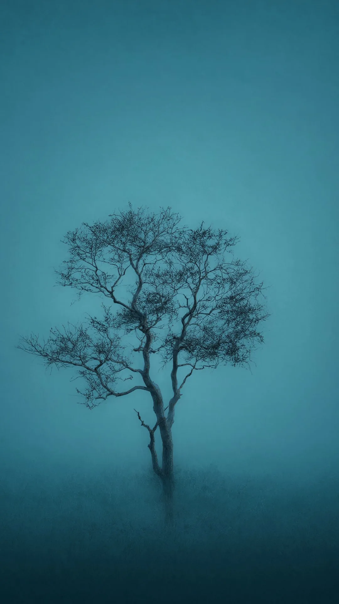 Minimal Single Tree in a deep palette