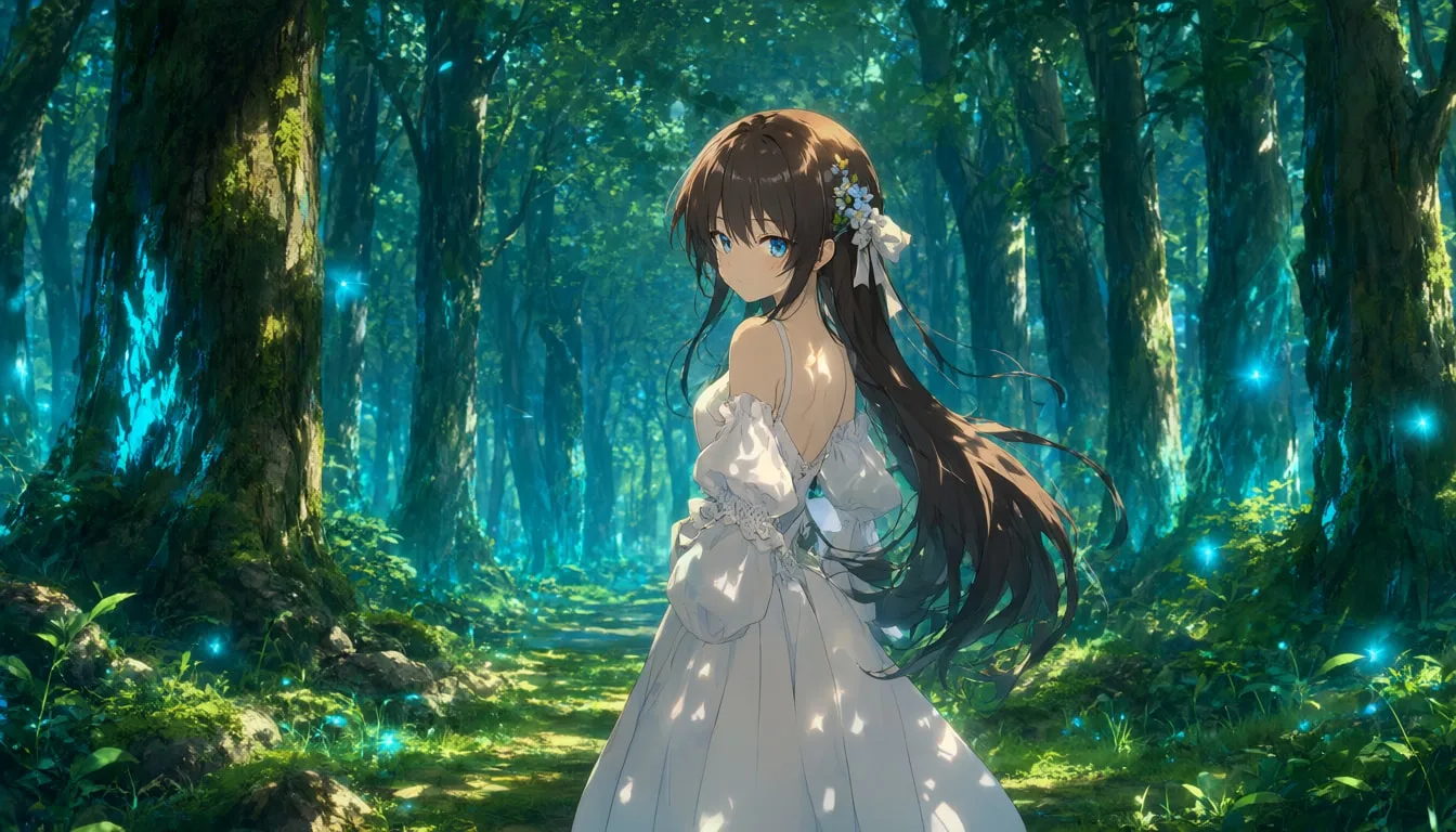 Fantasy Glowing Forest with a minimal touch