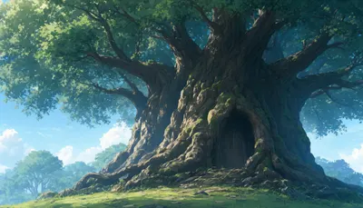 Fantasy Giant Tree with a minimal touch