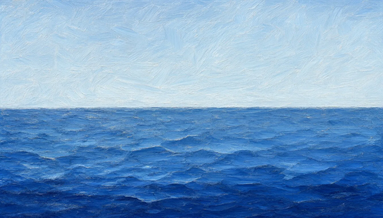 Minimal Sea Horizon ในรูปแบบภาพวาดสีน้ำมัน