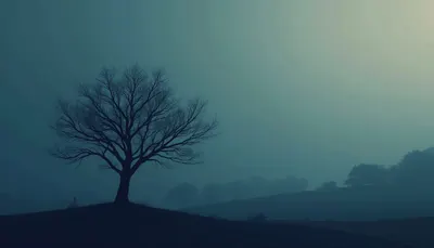 Minimal Single Tree in a deep palette