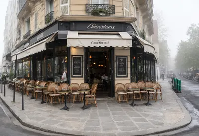 Paris Cafe Corner ท่ามกลางสายหมอกอันอ่อนโยน