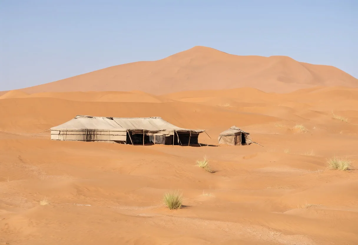 Sahara Dune Camp from above