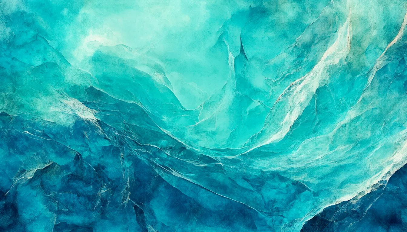 Ocean Teal Depth in watercolour