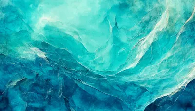 Ocean Teal Depth in watercolour