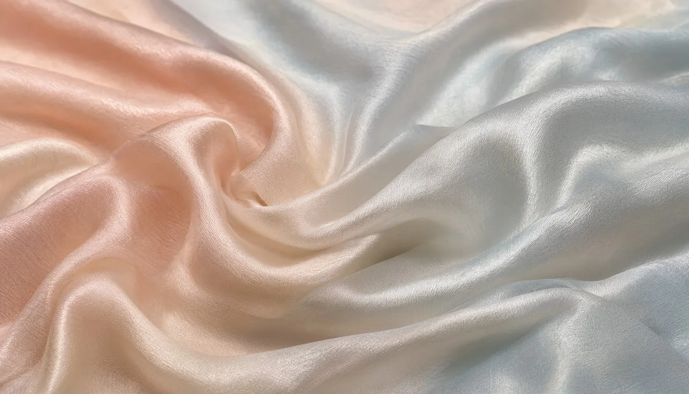 Silk Fabric Folds Catching Soft Light in a soft palette