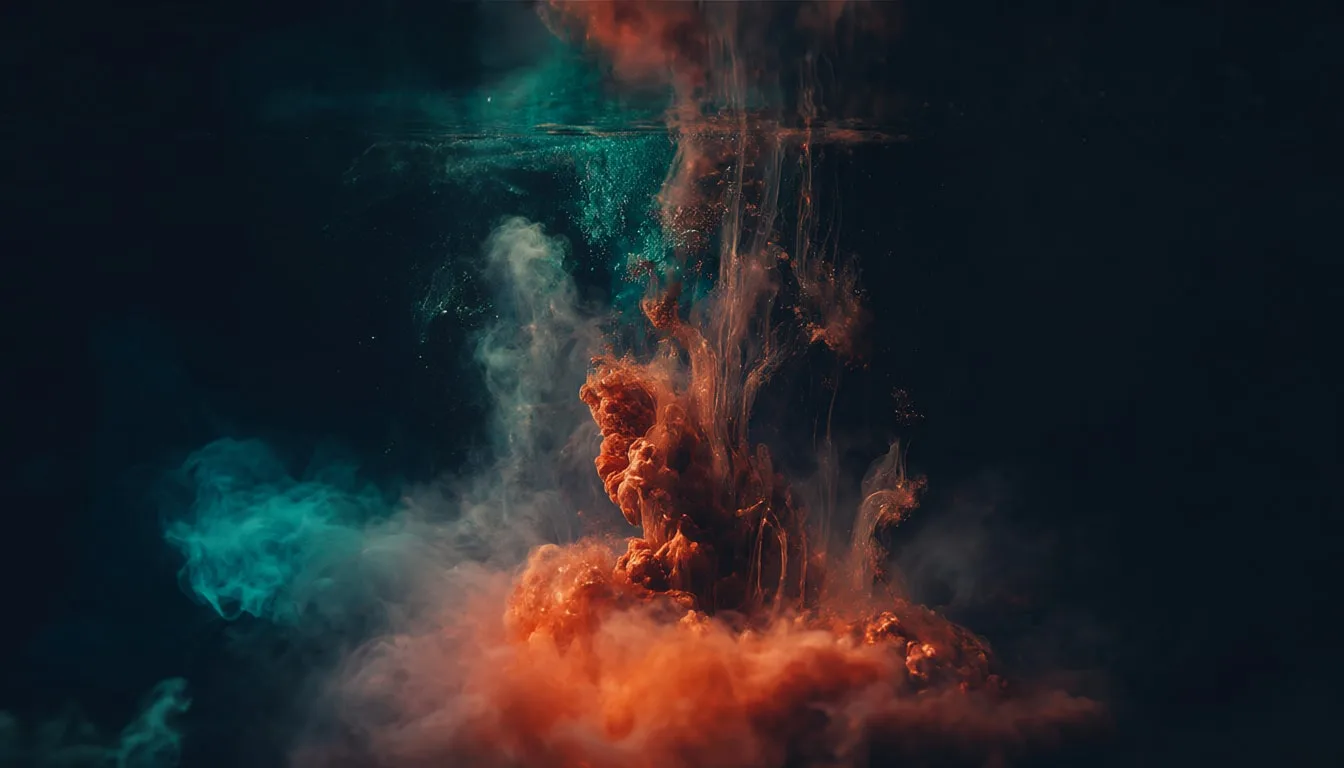 Ink Dispersing In Water ในจานสีลึก