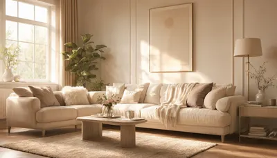 Cozy Room With Warm Window Light in a soft palette