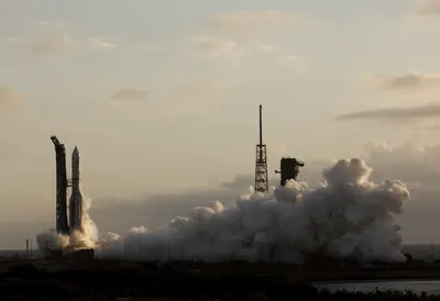 Rocket Launch at Golden Hour