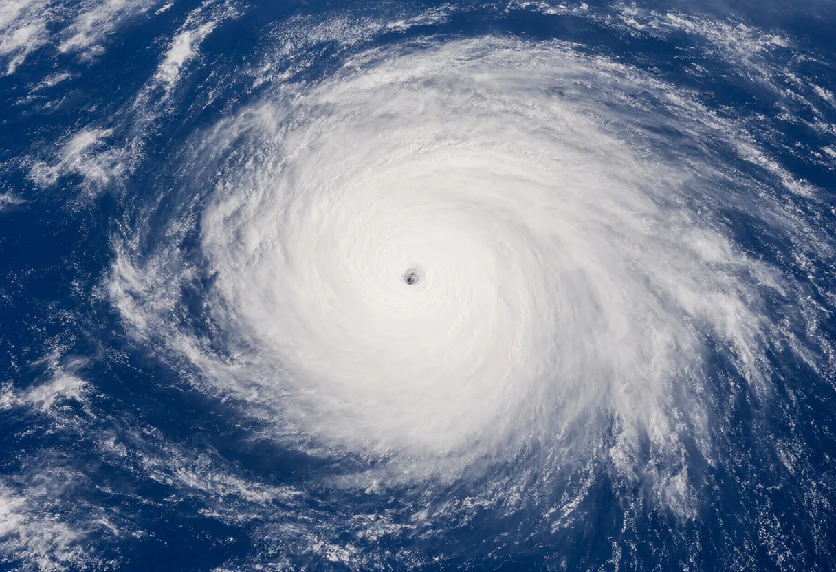 Hurricane Eye Seen from Orbit