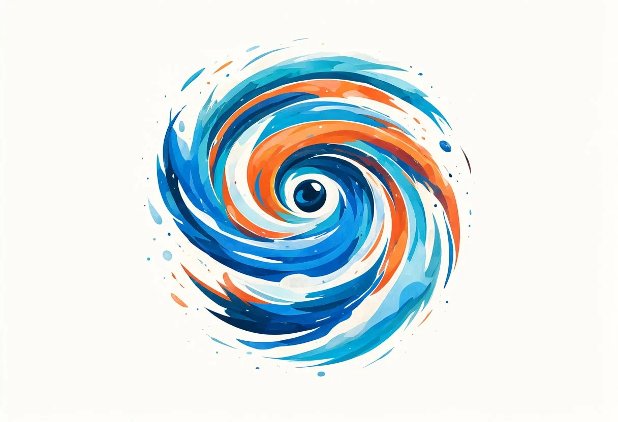 Hurricane Spiral Symbol — Editorial Symbol