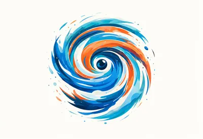 Hurricane Spiral Symbol — Editorial Symbol