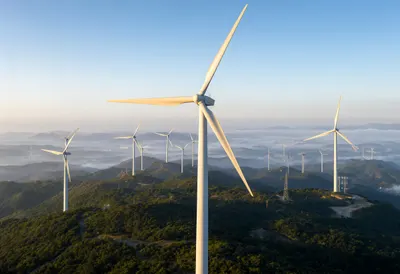 Wind Farm Ridge at Sunrise
