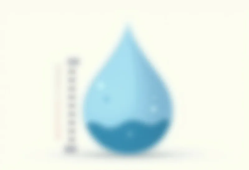 Water Drop with a Gauge — Editorial Symbol