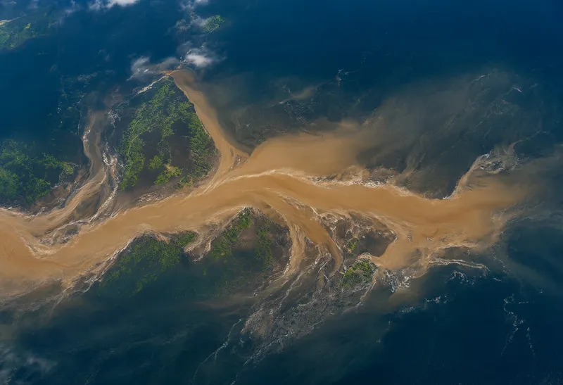 Flooded River Delta from Orbit