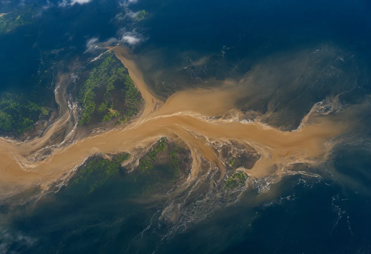 Flooded River Delta from Orbit