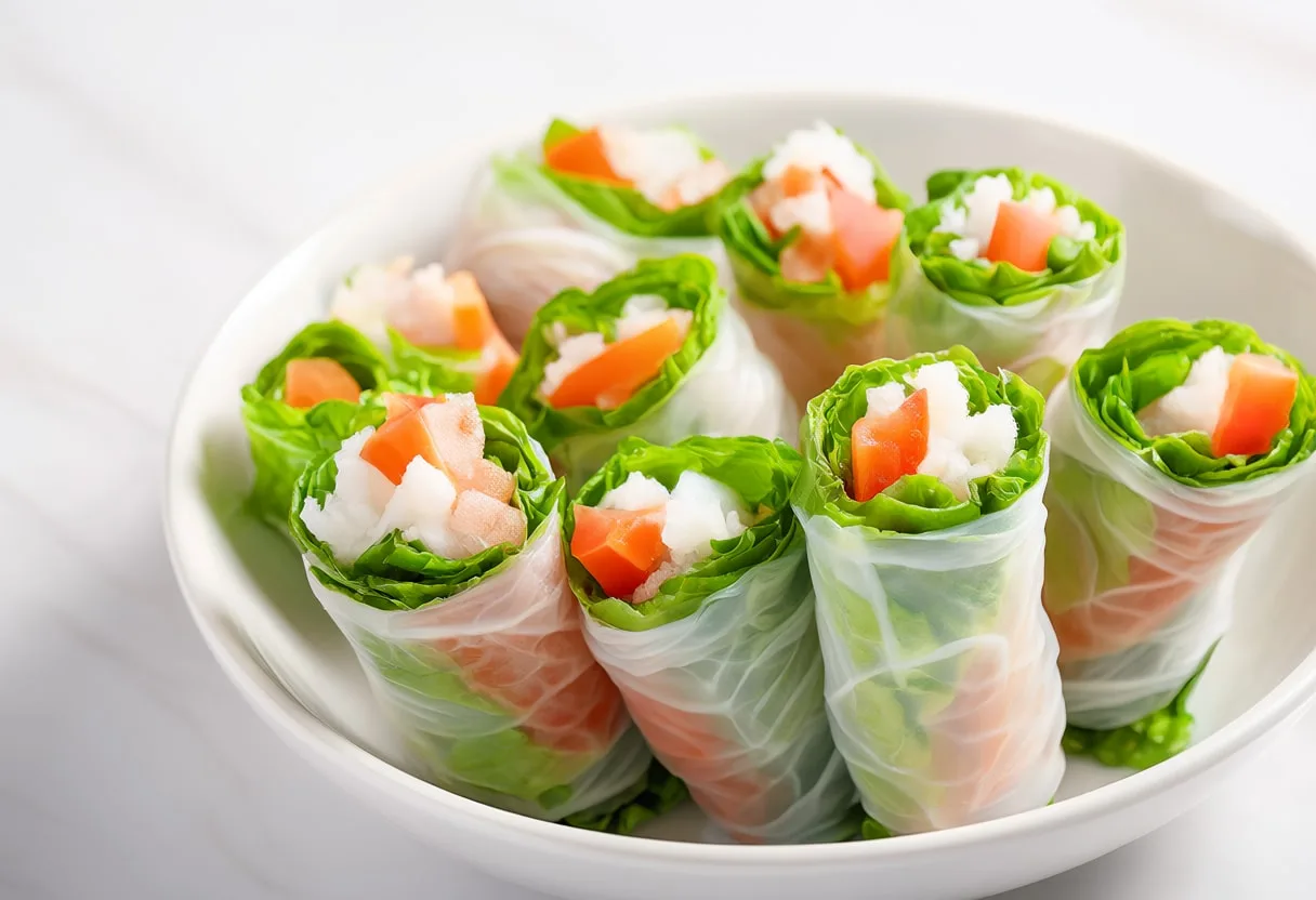 Vietnamese Goi cuon rolls