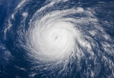 Hurricane Spiral Seen from Orbit