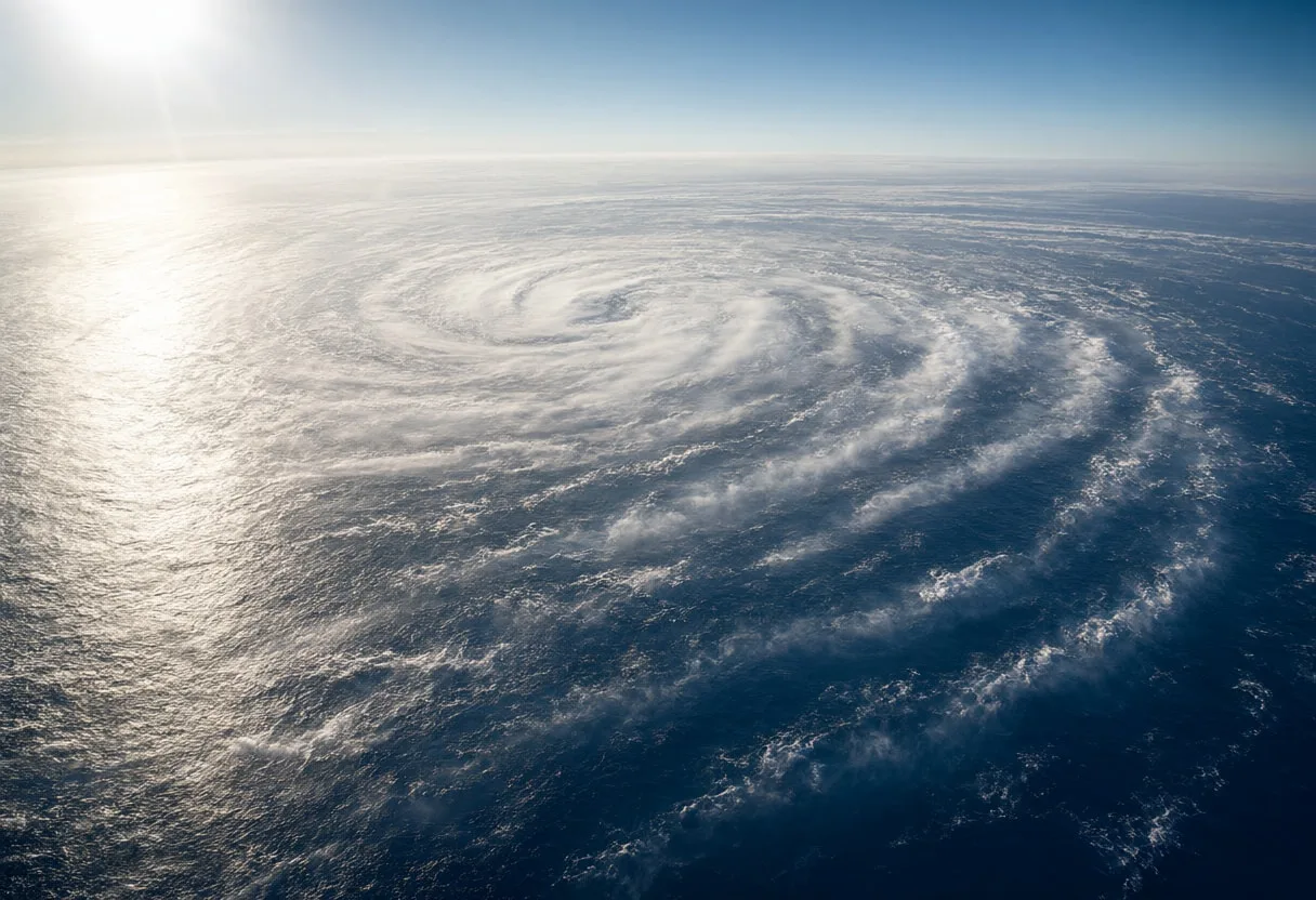 Cyclone Cloud Bands over Open Ocean