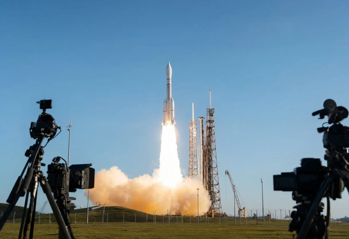 Launch Seen from the Press Site