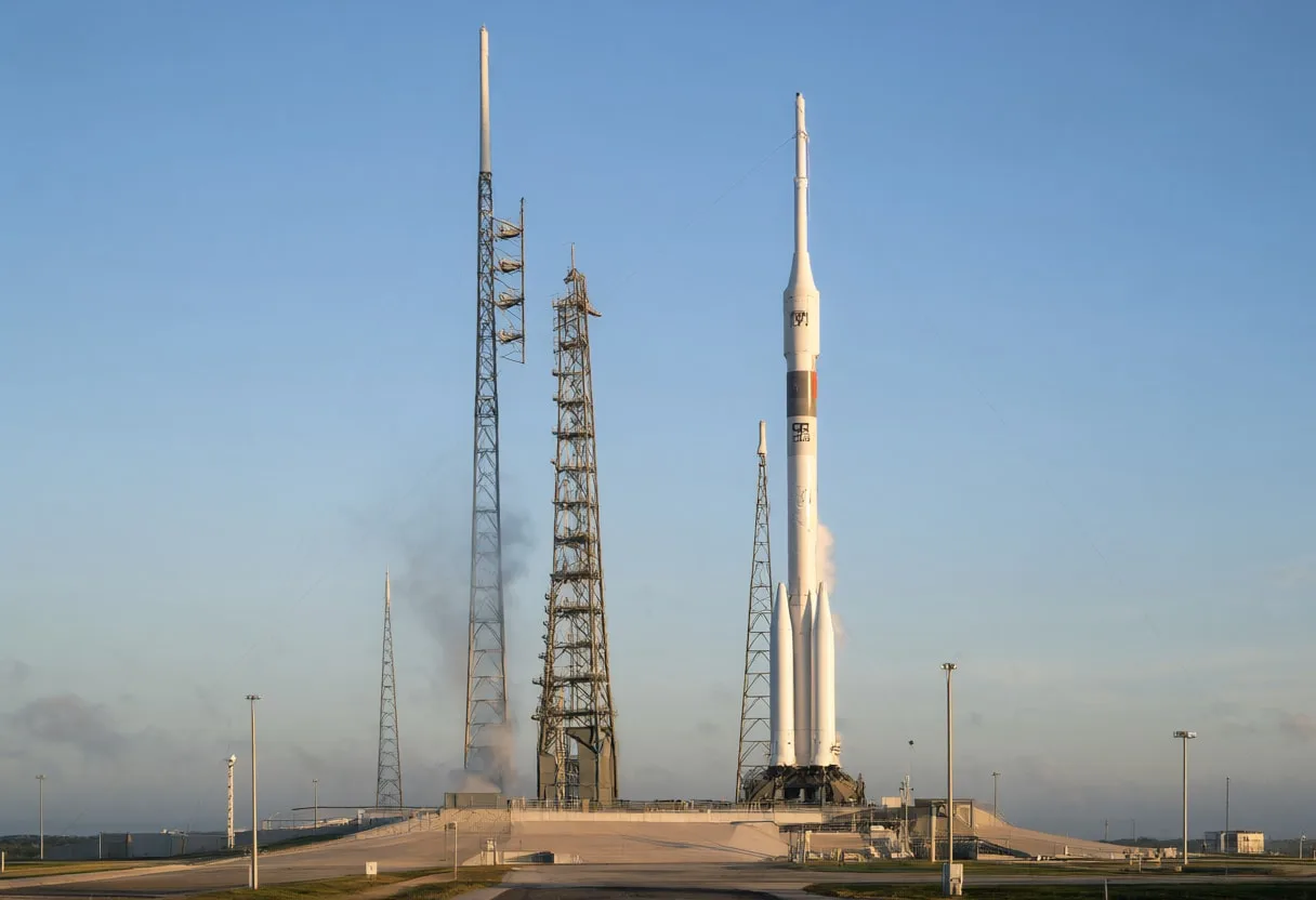 Rocket on the Pad at Dawn
